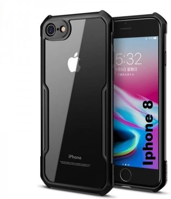 For Apple iPhone 7 / iPhone 8  Shockproof TPU Bumper Clear Acrylic Mobile Phone Case For iPhone 7 Back Cover