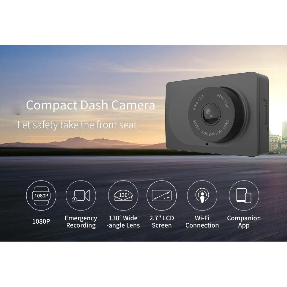 for YI Smart Dash Cam For Car 2.7 Screen Full HD 1080P Chinese version. 