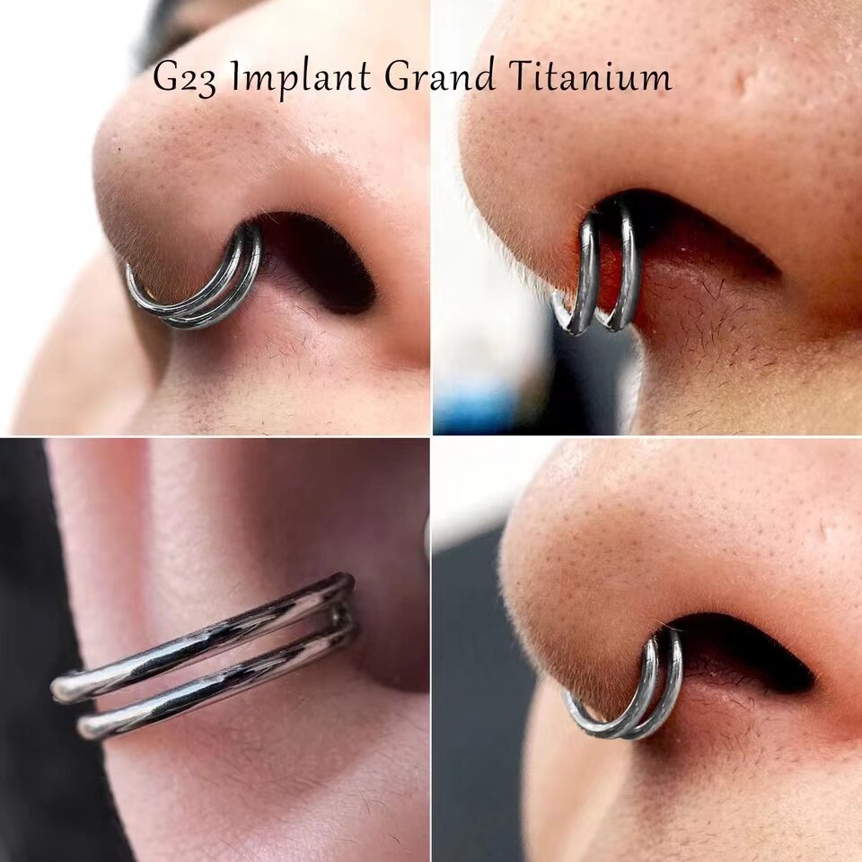 ASTM F136 Titanium Nose Piercing Ring 16G CZ Hinged Septum Clicker Segment Ear Cartilage Tragus Helix Lip Ring Piercing Jewelry. 