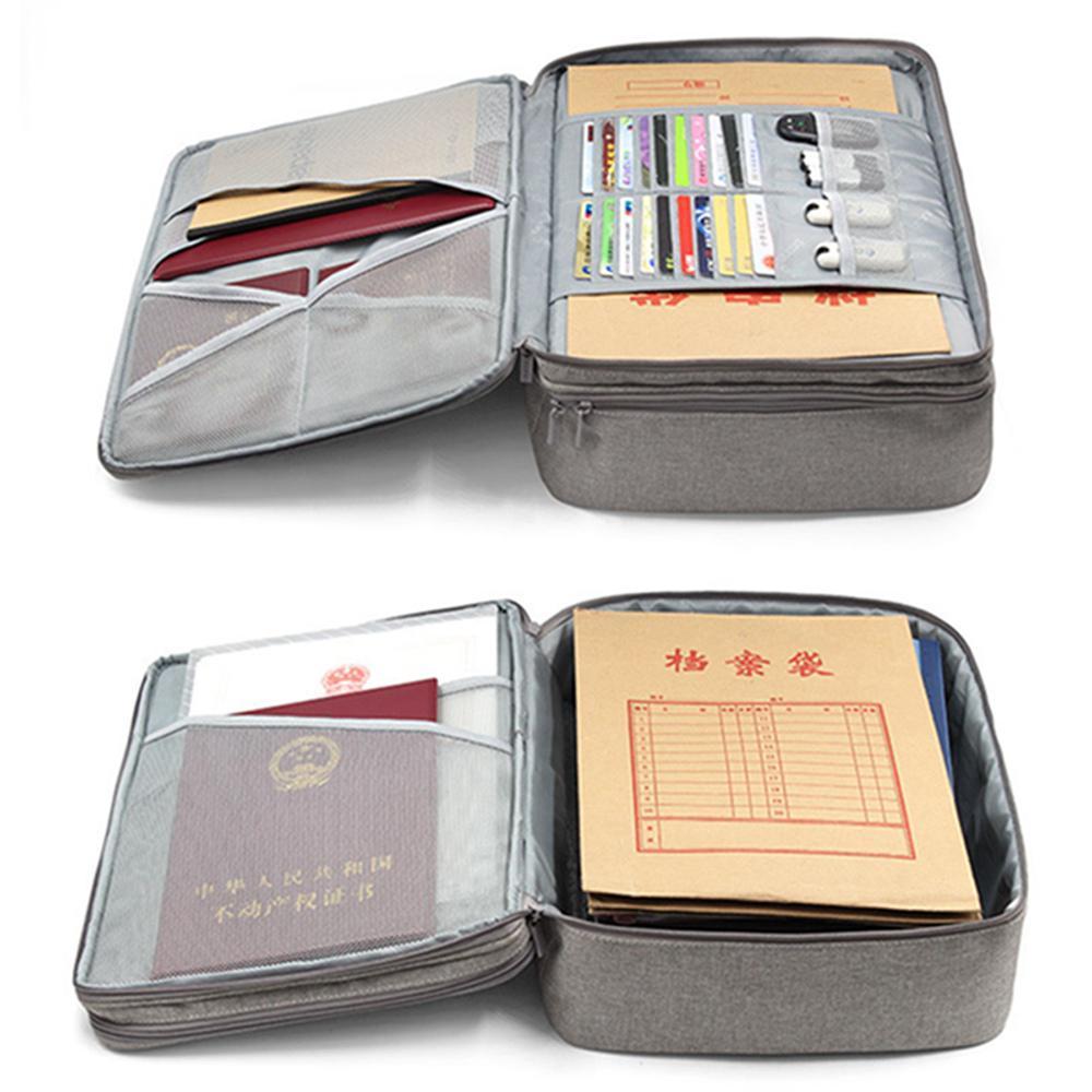 Goglor Minimalist Document Storage Bag with Handle&Two-way Zipper. 