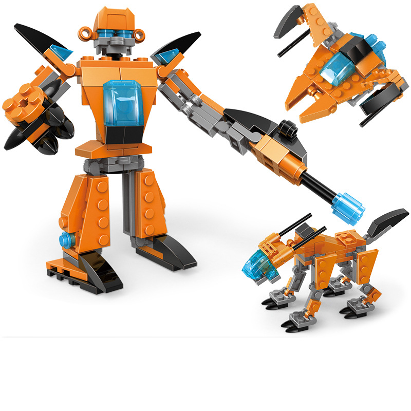 The DynaSky Wasp Sports Car Transforming Robot Building Blocks are compatible with LEGO small particles DIY children's intellectual toys. 