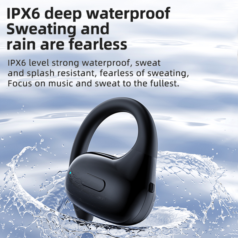 T18 Wireless Earbuds Open Ear Headphones With Earhooks Built-in Mics Headset For Sport Running Workout. 