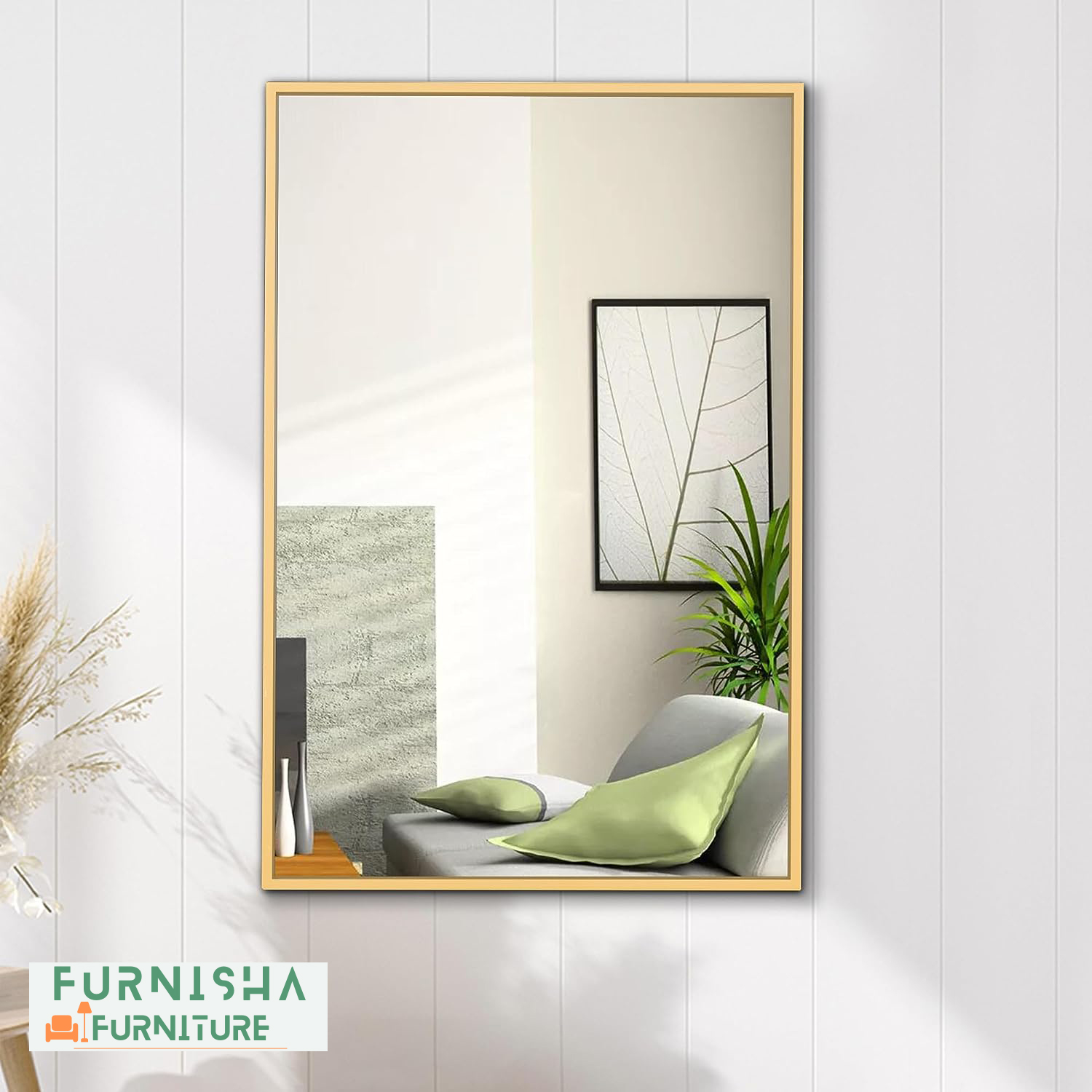 Furnisha Furniture Mirrors for Wall, 16x30 Inch Large Wall Mirror for