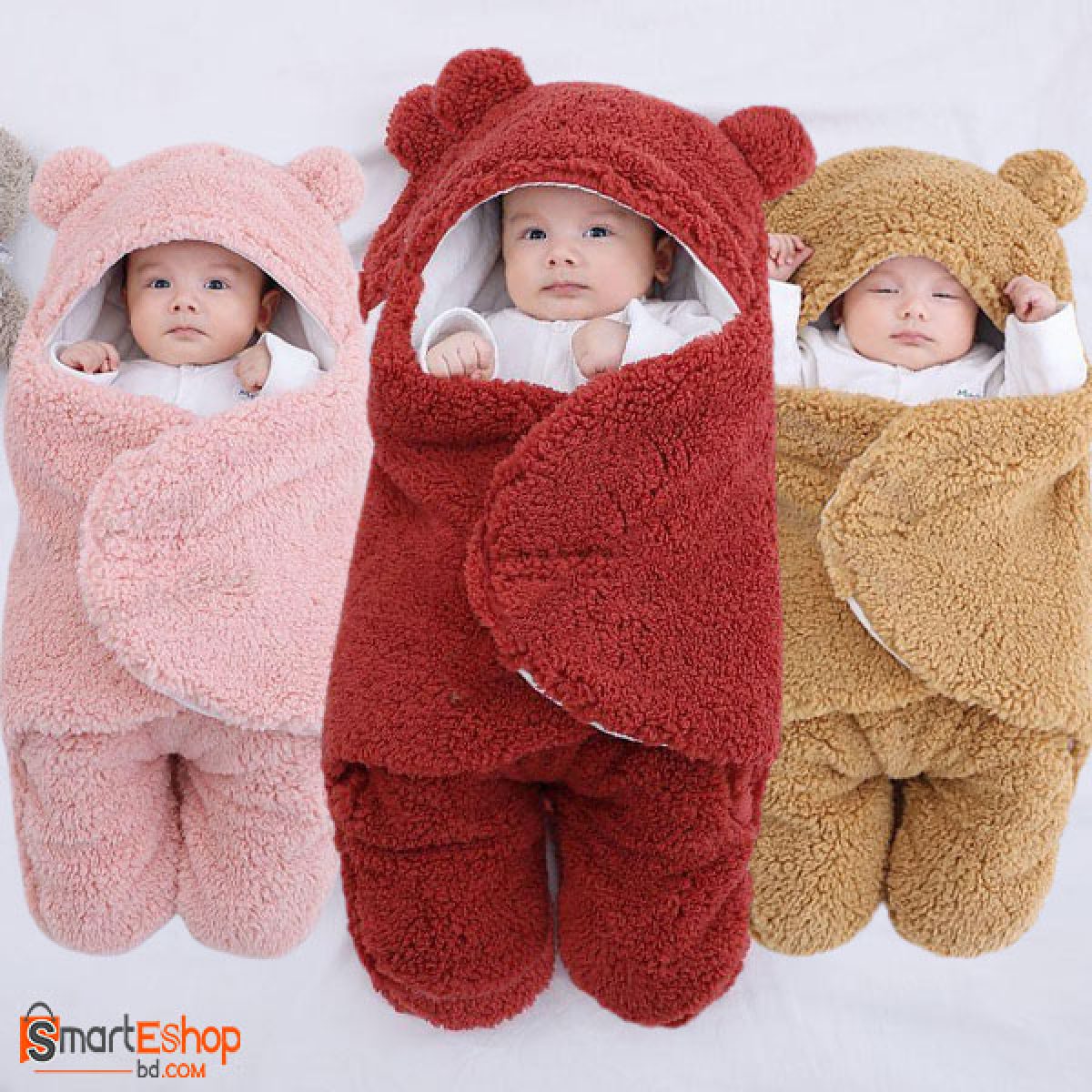 Newborn Baby Plush Blanket for {0-1} Year-Multicolor - Main Image