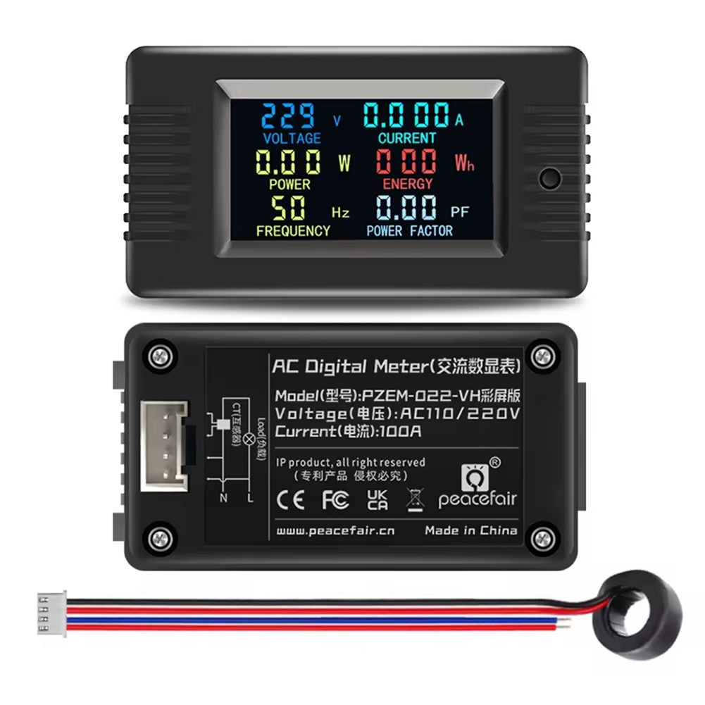 PZEM-022- Single-Phase AC Volt Amp Meter with Coil CT. 