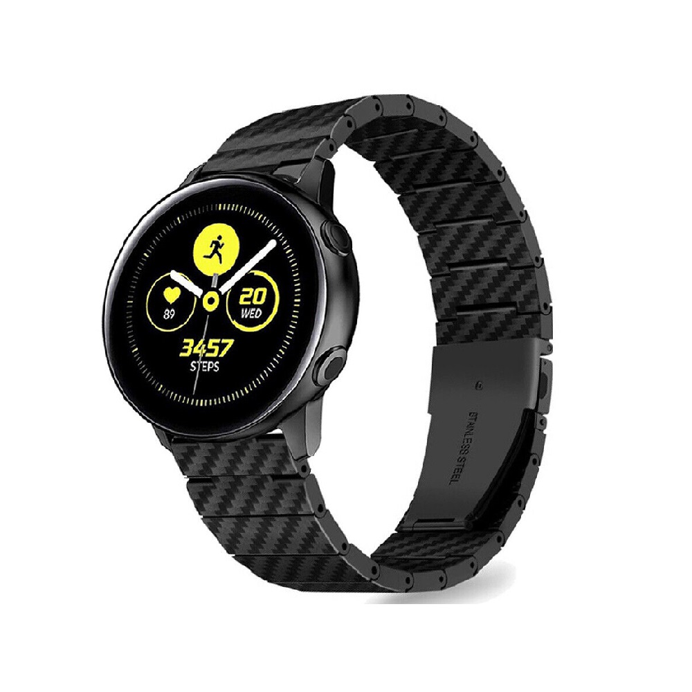 22mm Carbon Fiber Metal Watch Band Wrist Strap For Smartwatch. 