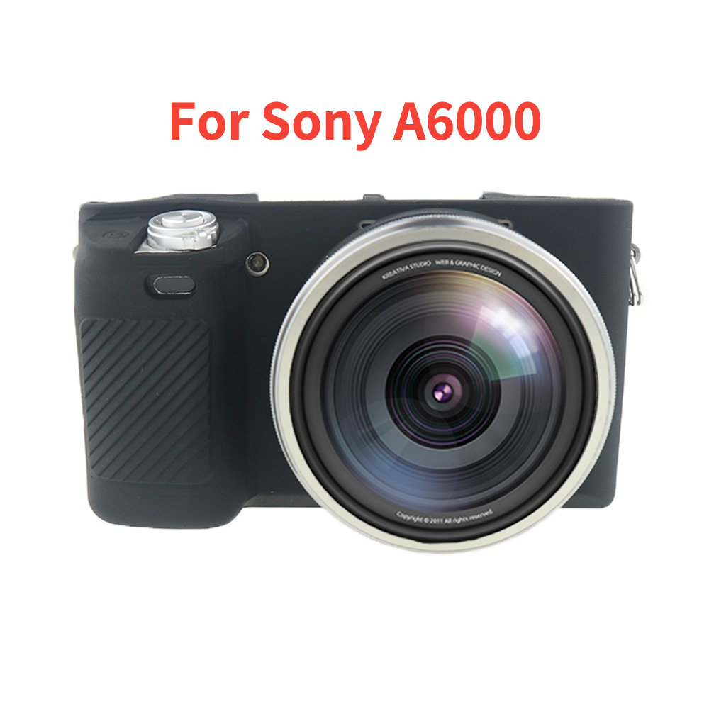 Silicone Armor Skin Case Camera Bag Body Cover Protector for Sony Alpha A6000 A6100 A6300 A6400 A6500 A6600 A5100 A5000 Cameras. 