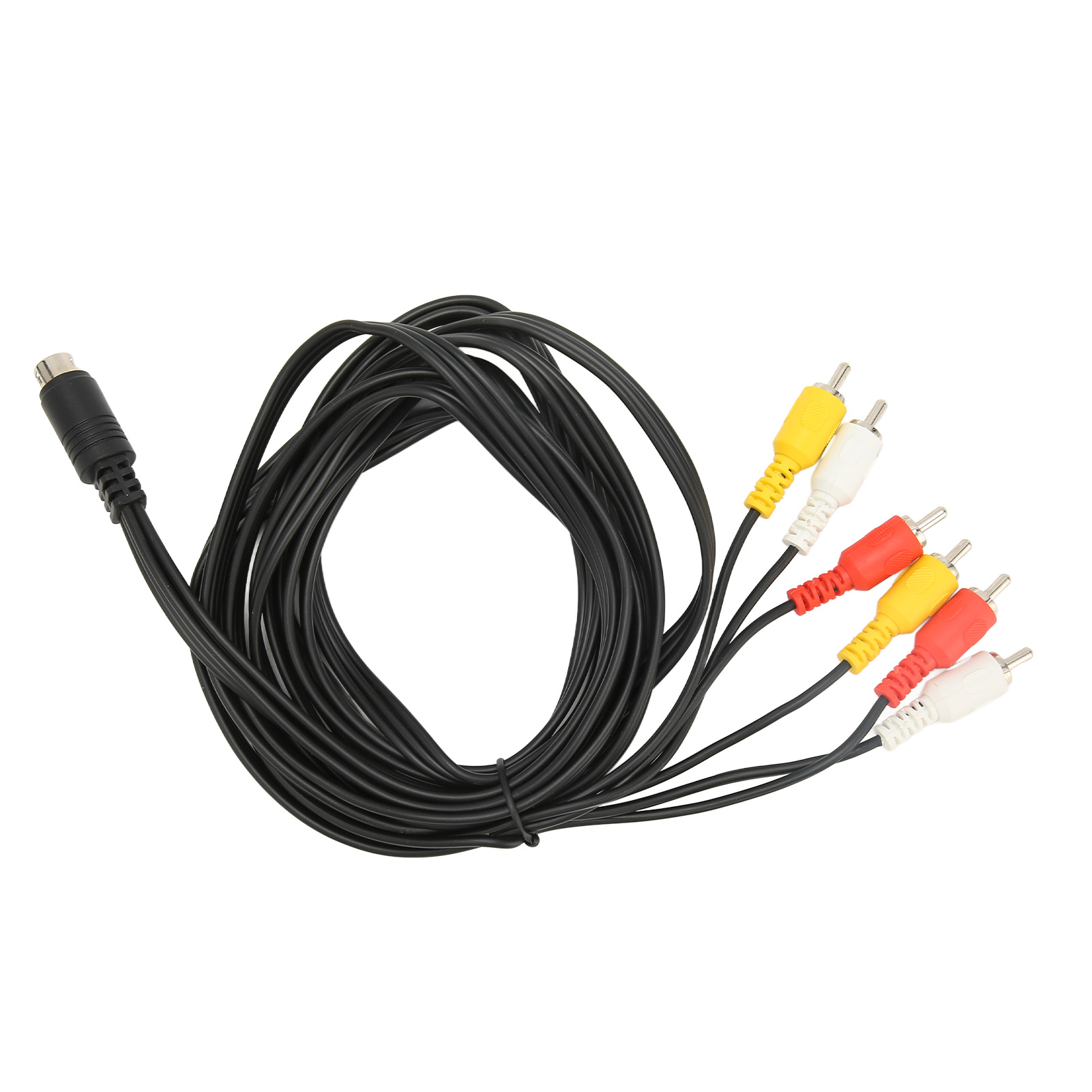 Sound Video Composite Wire, Low Loss DIN 9 Pin To 6 RCA Cable Clear Signal for AV Receiver for TV. 