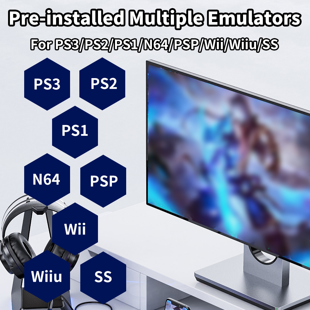 Playnite Retrobat 512G Gaming TF Card For ROG Ally/WIN Handheld/ PC Memory Card Built-in 38000+ Games For N64/PS3/PS2/PSP/SS/PS1. 