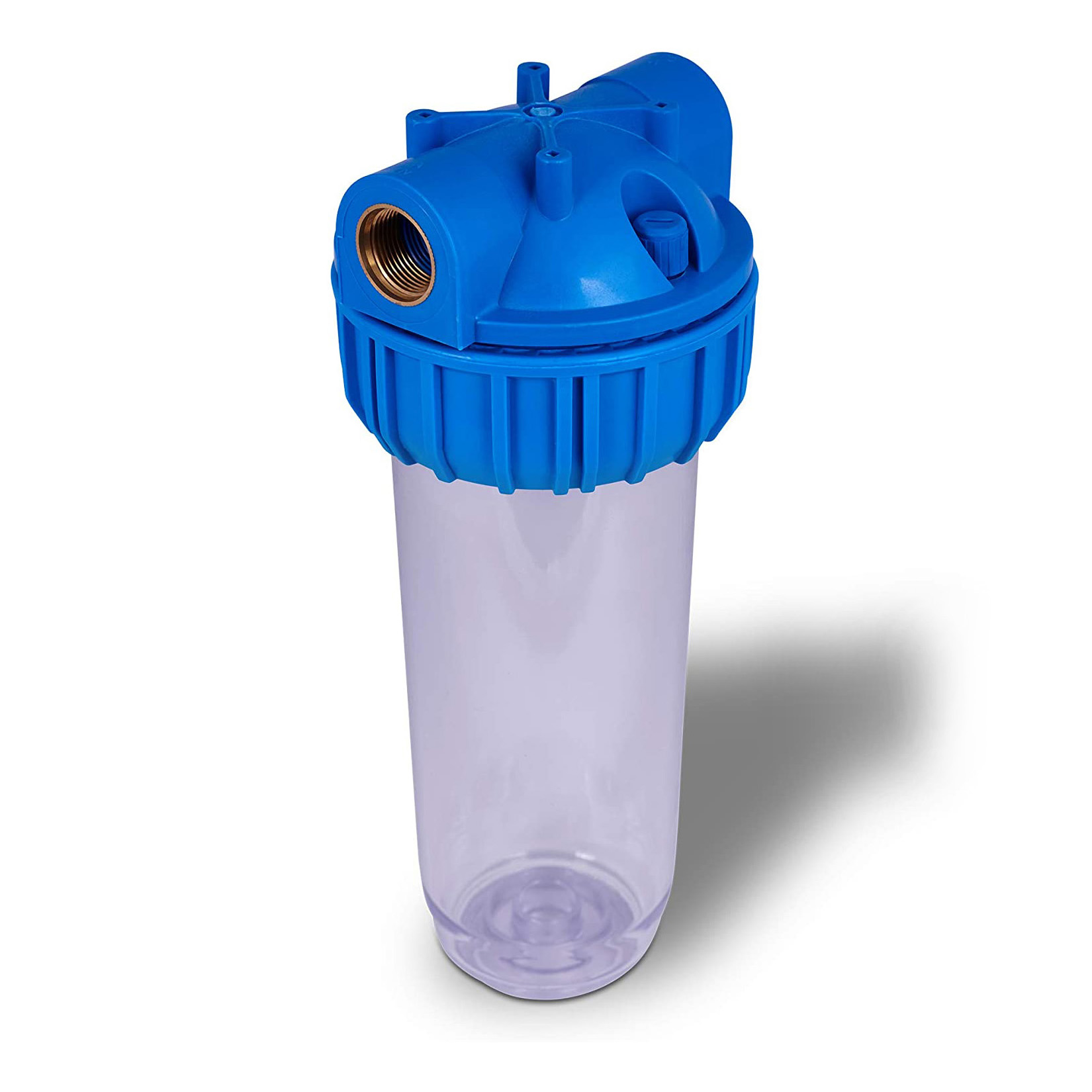 10 Inch 1/2" & 3/4 " Under Sink Inline Water Filter Purifier System Housing + Whole Filter Set. 