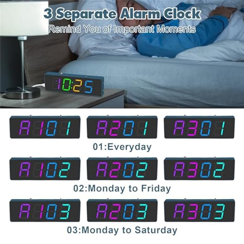 Soldering Practice Kit 4-Digit Digital Alarm Clock Kit with RGB Colorful Modes, Diplay DIY Clock Soldering Project Kit
