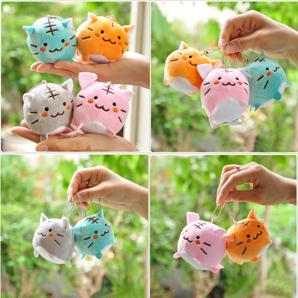 【VisioN Shop】Gift Pendant Plush Tiger Cat Squishy Kawaii Present Charms Cell Phone Straps. 