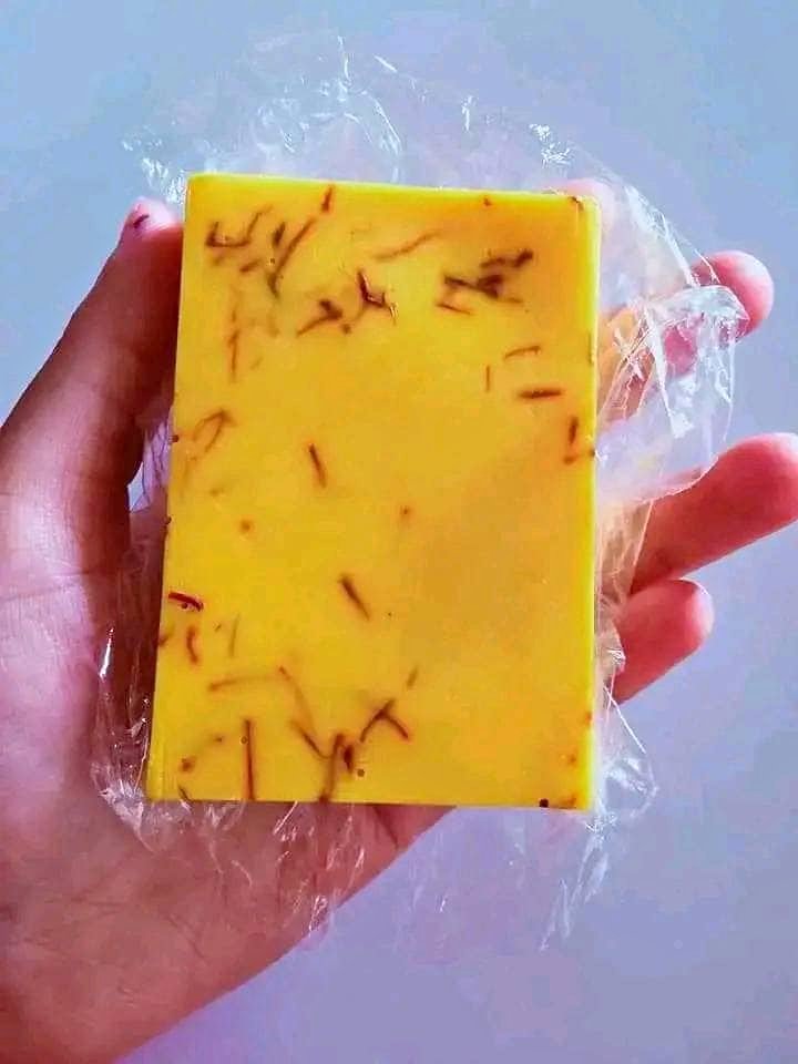 Saffron Goats Milk Soap Premium (Handmade). 