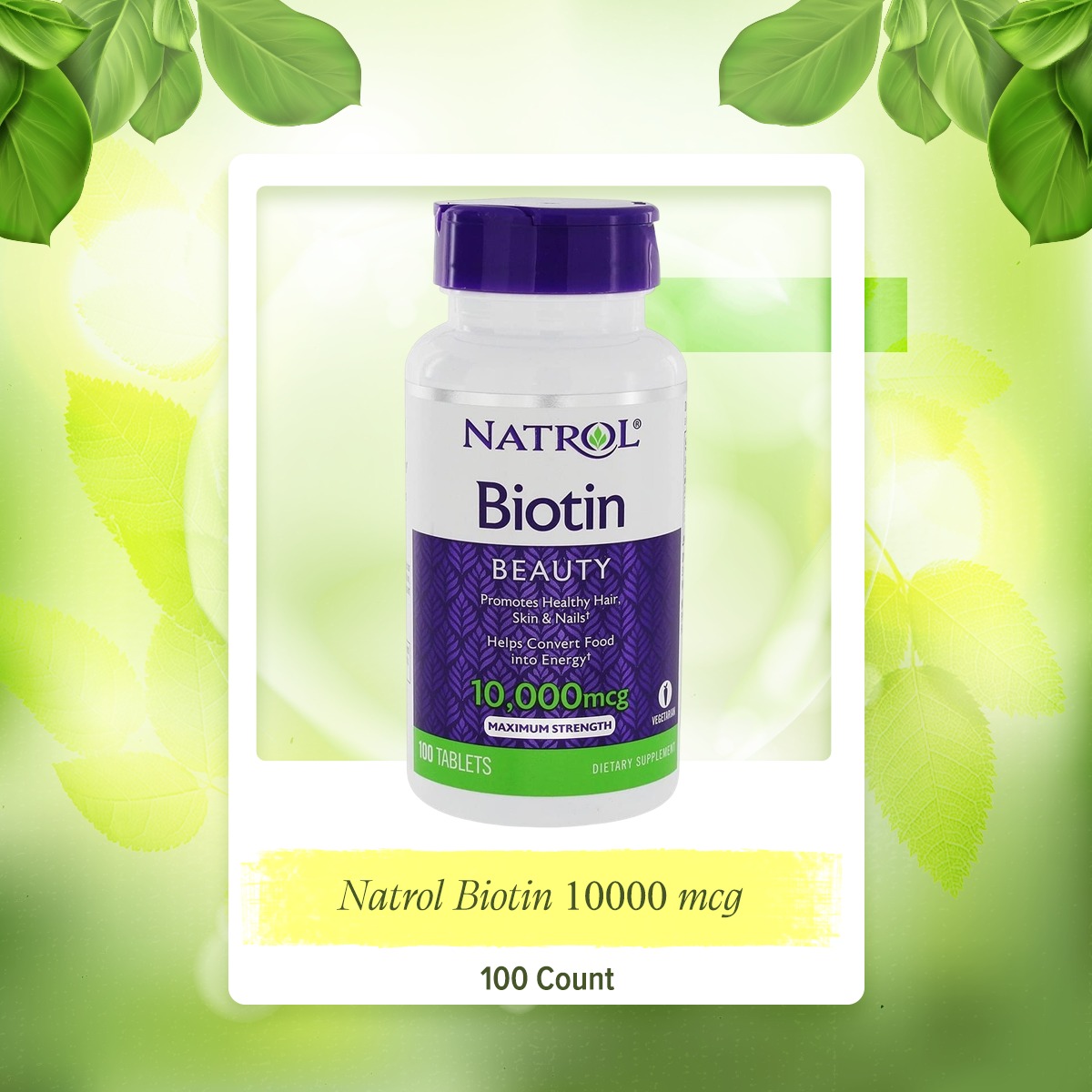 Natrol Biotin 10000 mcg - 100 Counts exp date 31 jully 2025