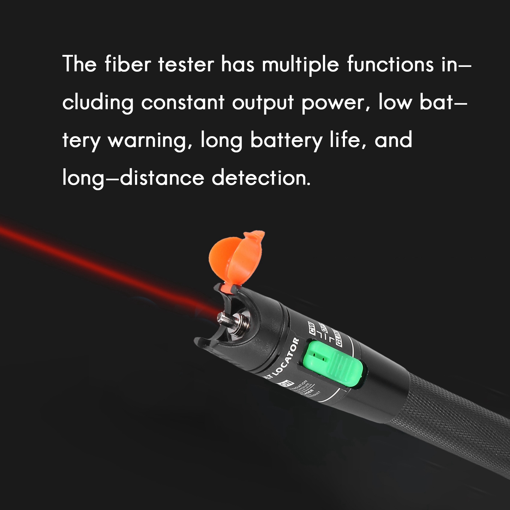 Fiber Fault Locator 30MW 30KM,Red Light Pen Tester LC/FC/SC Interface. 