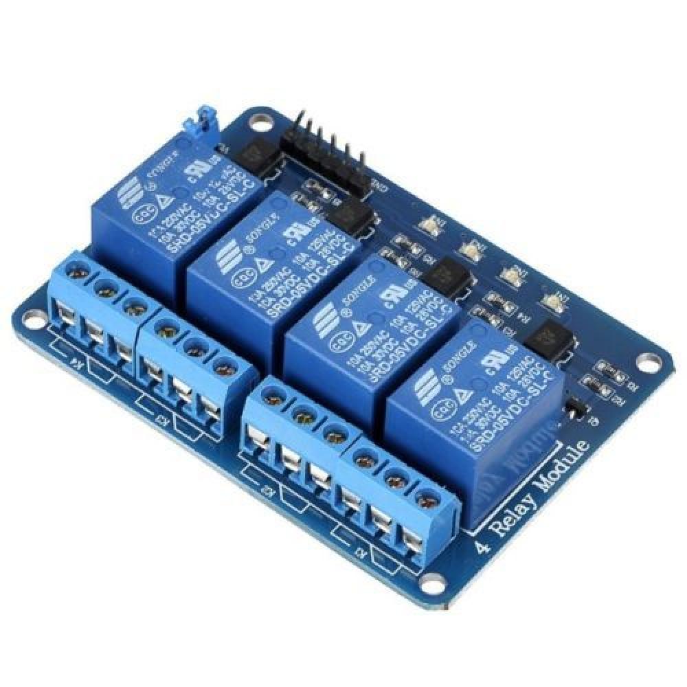 4 Channel 5V Relay Module DC 5V Four Channel Isolated Relay Control Module With Screw Terminal For Arduino 4 Channels DC5V With Optocoupler Protection Electronics Circuitry & Parts. 