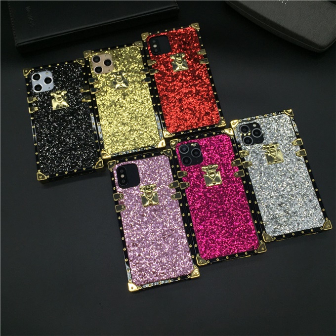 Luxury Bling Square Case for iPhone 14 PRO MAX 11 12 PRO XS X XR Sequins Shinning Phone Cover for iphone 13 PRO MAX 7 8 14 Plus. 