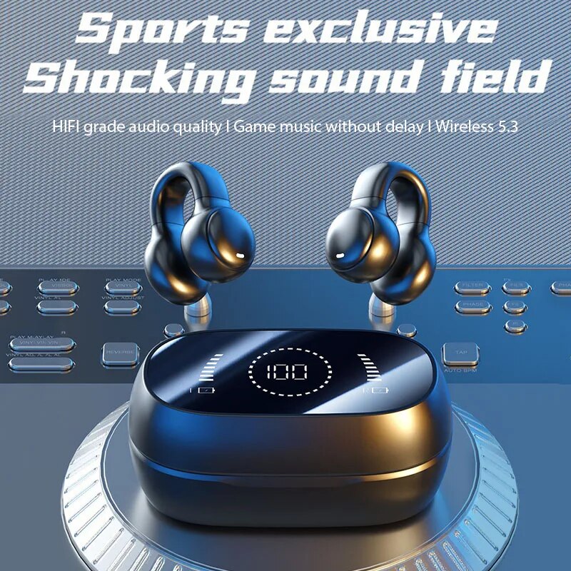 Original M47 Wireless Earbuds Bluetooth Headset Charging Earphones Bone Conduction Headphones Sport With Mic free. 