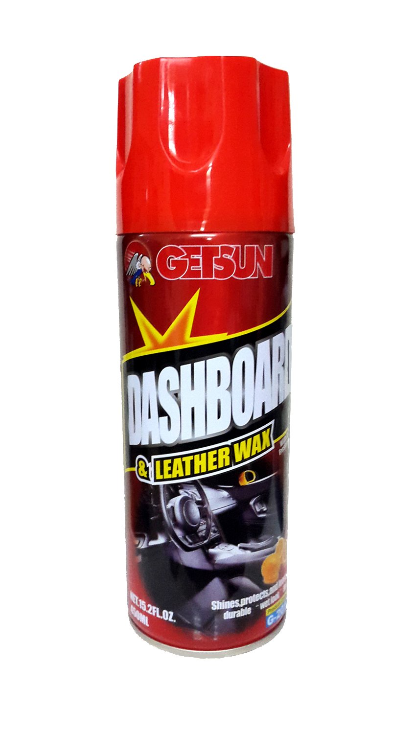 Getsun - Dashboard; Leather Wax Polish: with Air Freshener Lemon - Shines and Protects Leaving a durable Wet Look finish
