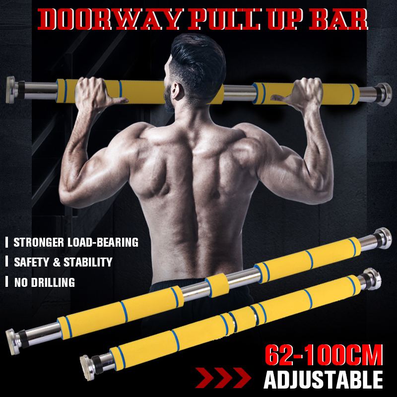 Practical Doorway Pull Up Bar Adjustable Exercise Bar NO Screw NO Drilling. 