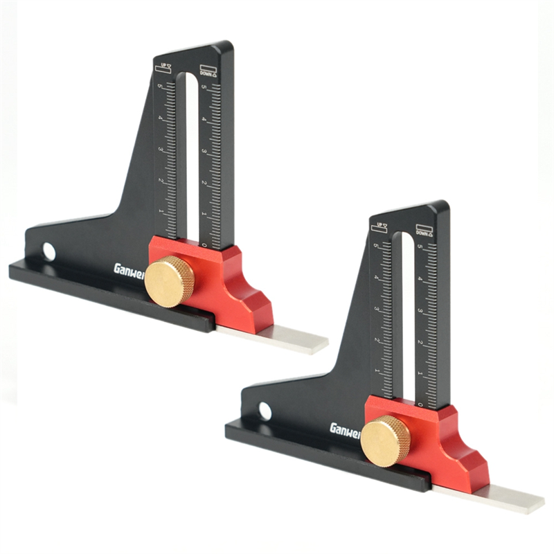2Pc Woodworking Height Gauge Depth Gauge Measurement Tools Sawing Table Parts Measuring Tools for Saw Table