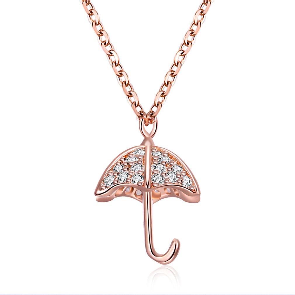 LEKANI Umbrella Pendant Necklace Zircon 