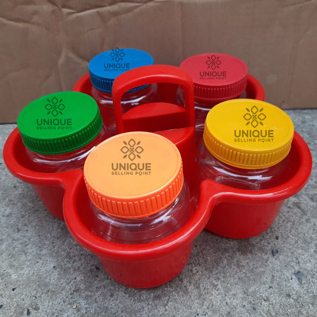 Kitchen Spice kuta 5 Piece set, Plastic Spice 5 Piece Box Set