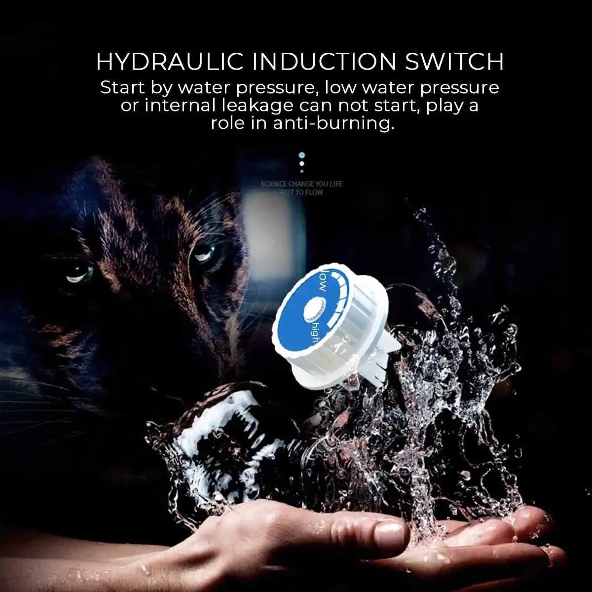 RX-021 Thermostatic Water Heater with Shower and LCD Screen, Boiler Hot Water Heater in 3 Seconds with 3500W. 