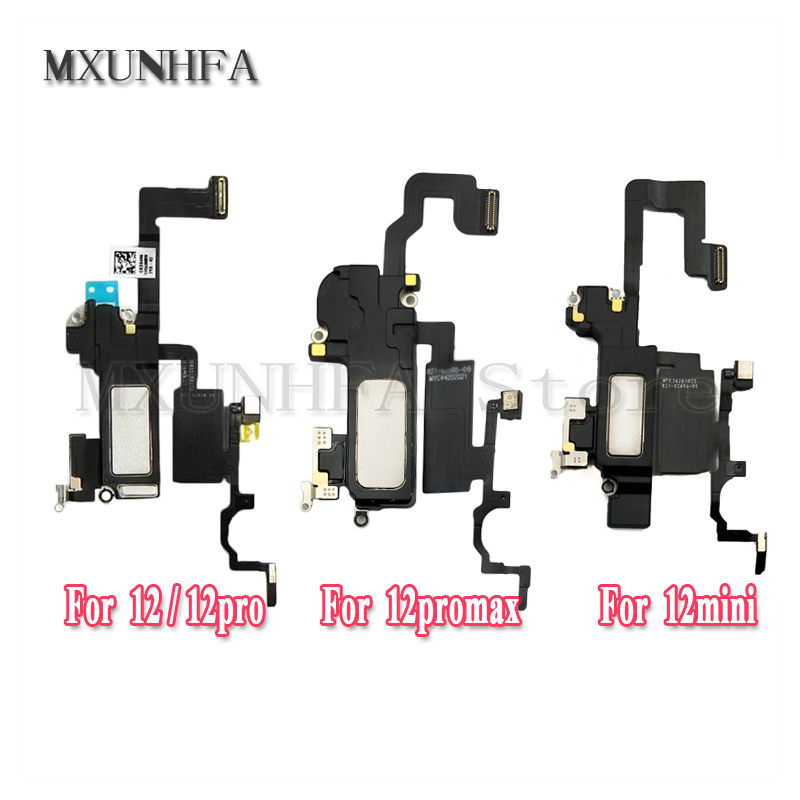 Original Ear Speaker Light Sensor Flex Cable For iPhone 12 Pro Max Mini Front Earpiece Listening Assembly Ribbon Replacement