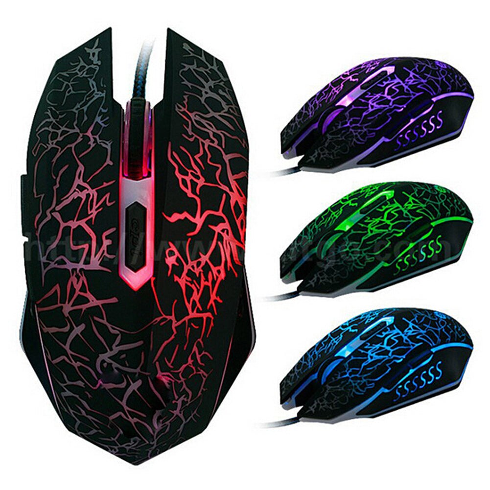 Colorful LED Computer Gaming Mouse Professional Ultra-precise Game For Dota 2 For LOL Gamer 2400 DPI USB Wired Mouse. 