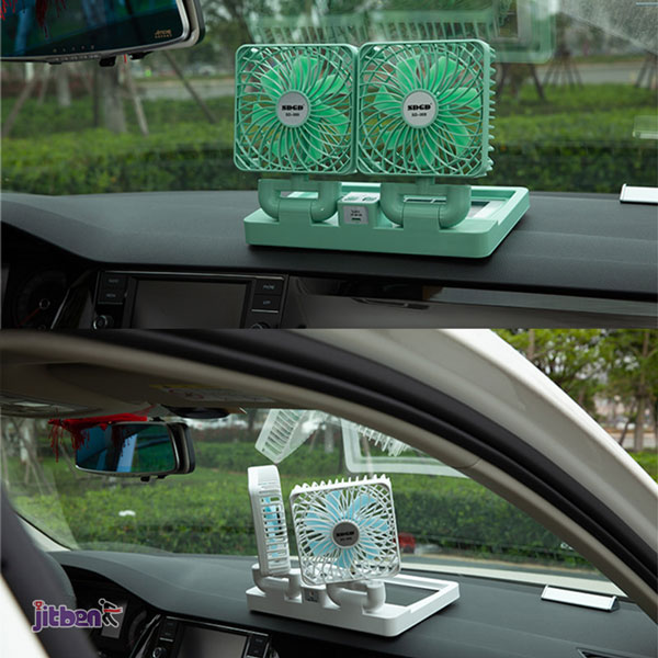 SDGD Double Head Charging Fan | Model No - 999 ( Solar Panel Attached). 