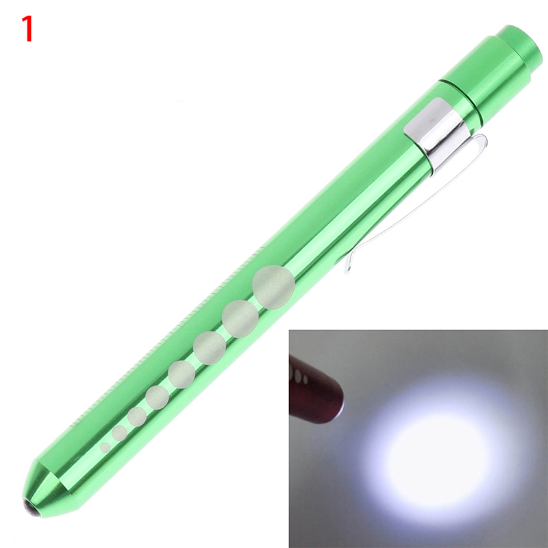 LED Flashlight Work Light First Aid Pen Light Torch Lamp Pupil Gauge Measurement