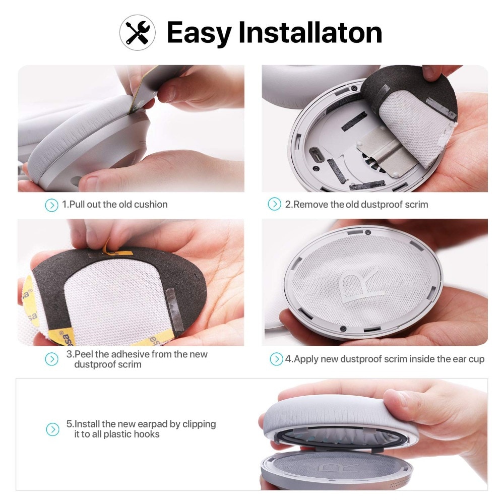 Bose NC700 Replacement Ear Pads Cushions Earpads for bose 700 Wireless Headphones Leather High-Density Noise Cancelling Foam. 