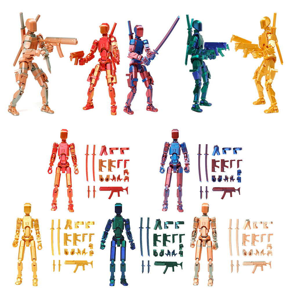MoupBoi 3D Printed Action Figure Titan 13 Action Figure Articulate Movable Dummy Doll Diy Assembly Toy for Stop Motion Animation Dummy