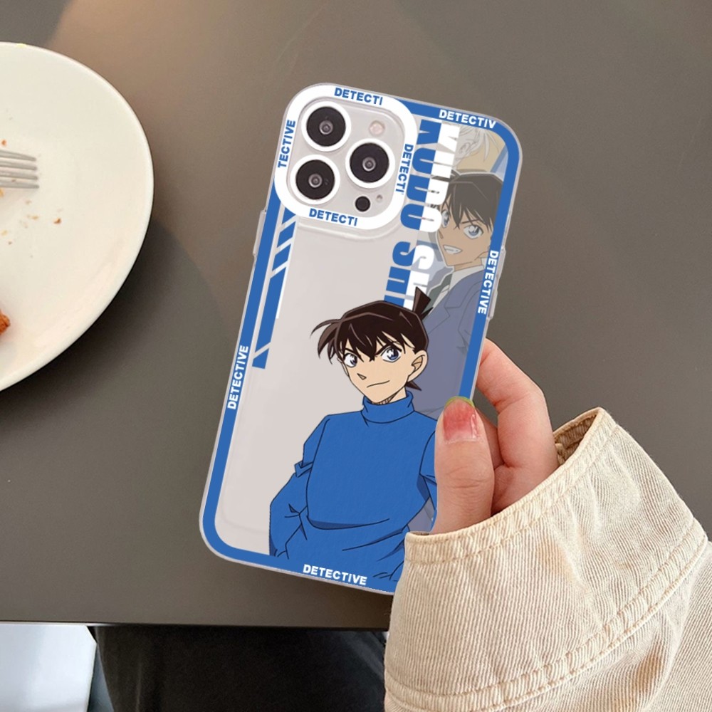 Anime Detective Conan Phone Case For iPhone 11 12 13 14 Mini Pro Max XR X XS TPU Clear Case. 