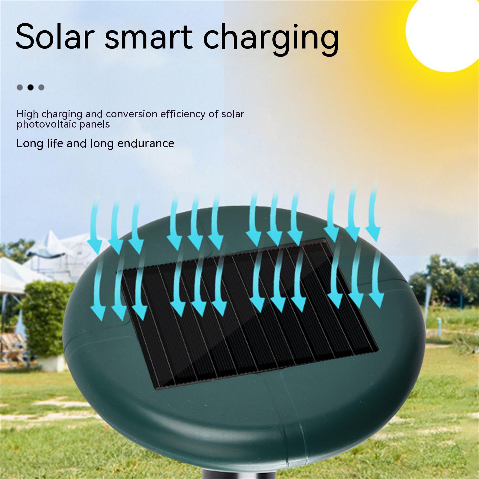2pcs Solar Ultrasonic Mouse Repeller Anti-corrosion Anti-rust 1200mah Lithium Battery Mouse Repeller. 