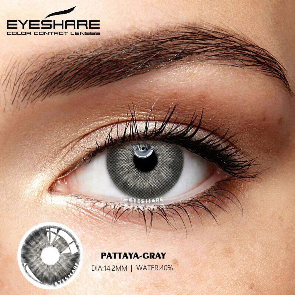 KSSEYE COLOR CONTACT LENSES with kit box & Solution 150ml FREE(full set) K94 Pattaya Gray || PATTAYA Series