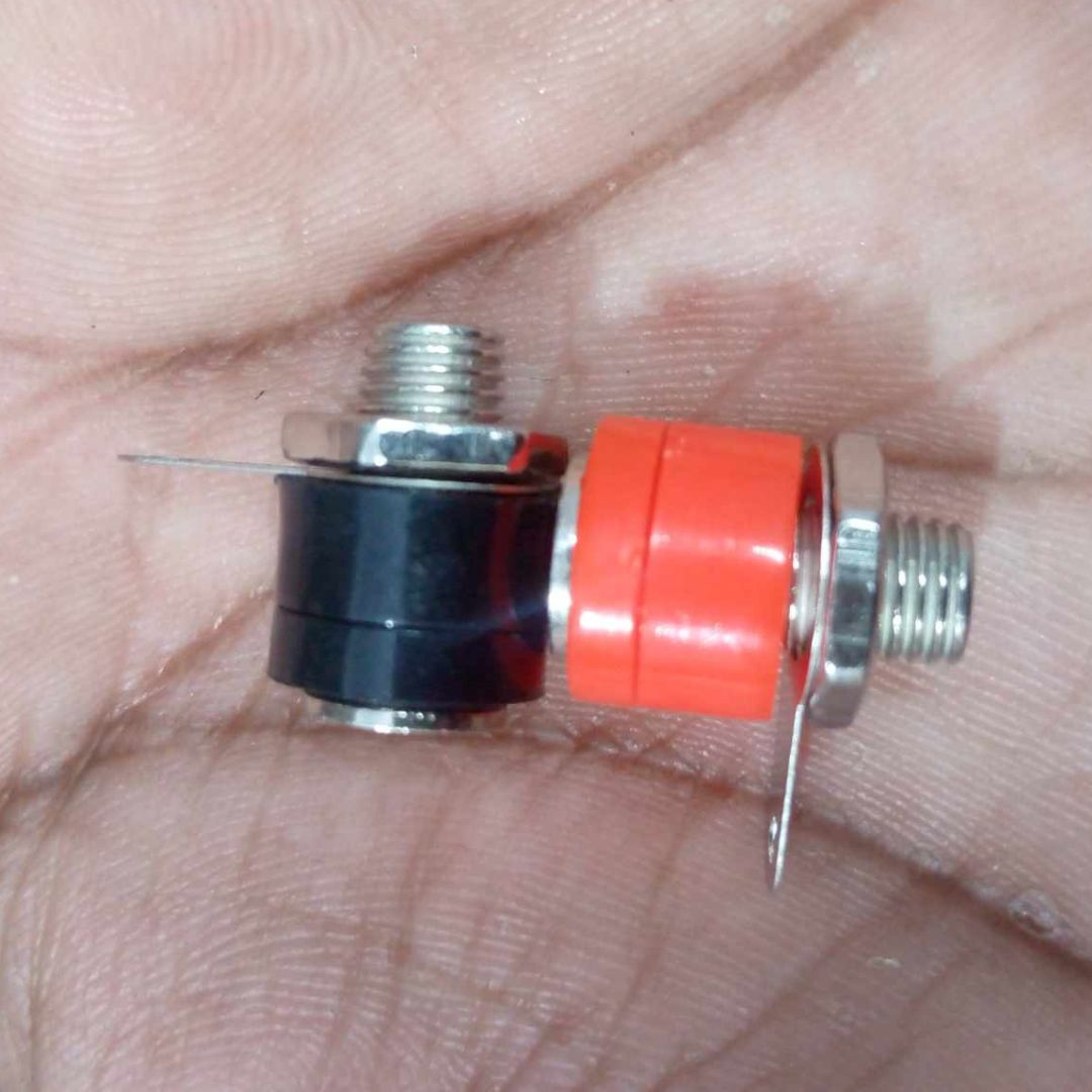 2Pair- FEMALE Banana SOCKET 4mm Lantern Head RED & BLACK Socket Screw Terminal Cables Connector 4mm Female Banana Socket For Audio Speaker Jack