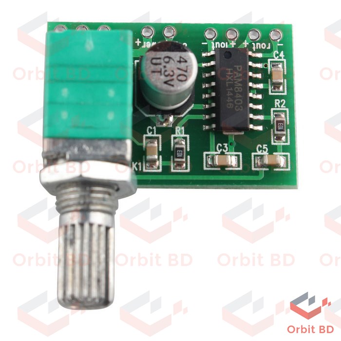 1 Volume PAM8403 8403 3W+3W DC 5V Mini Audio Amplifiers Board 2 Channel Stereo Amplifier With Potentiometer. 