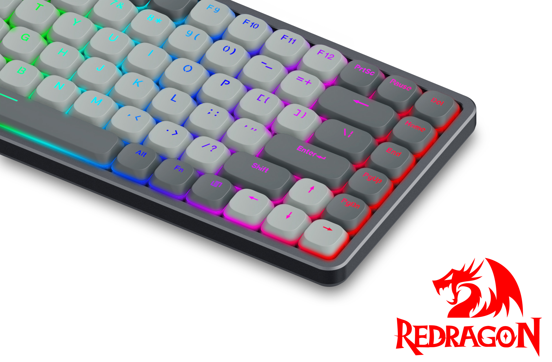 Redragon K652 AZURE 75% Wireless RGB Mechanical Keyboard. 