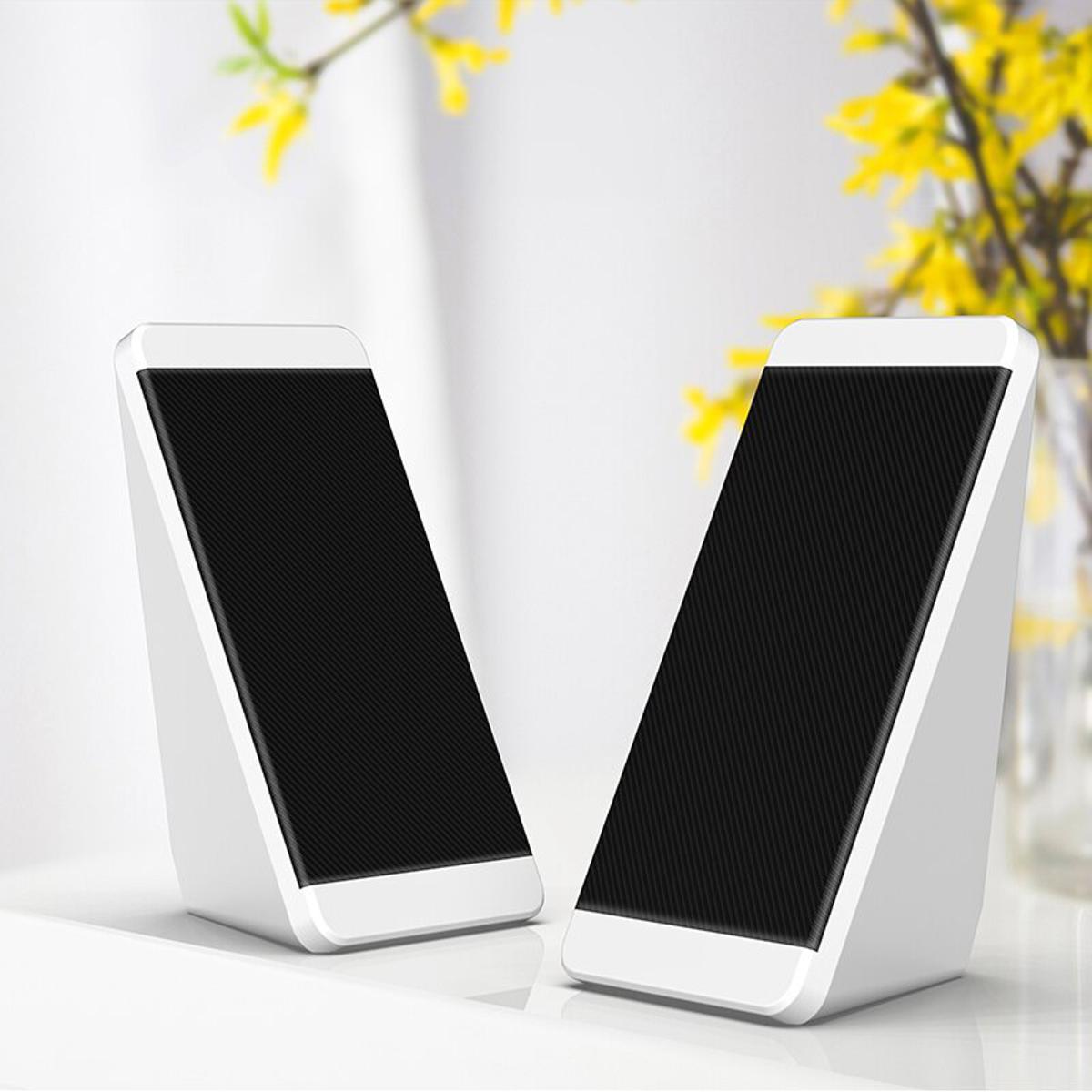 3.5MM Audio Jack Mini Speaker USB Cable 2 PC Elevation Speakers Adjustable Wire Control Multimedia Home Computer Subwoofer