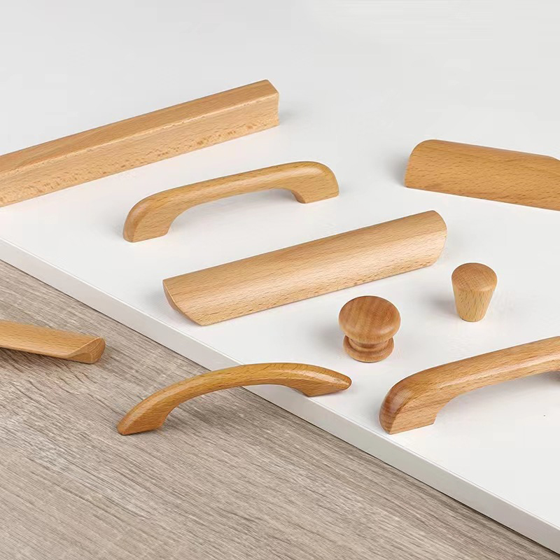 Log varnish color chest of drawers furniture handles modern minimalist wardrobe doors solid wood handle drawer. 