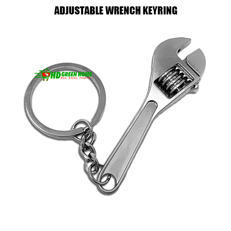 Keychain Necklaces: Mini Adjustable Wrench Keychain Metal Tool