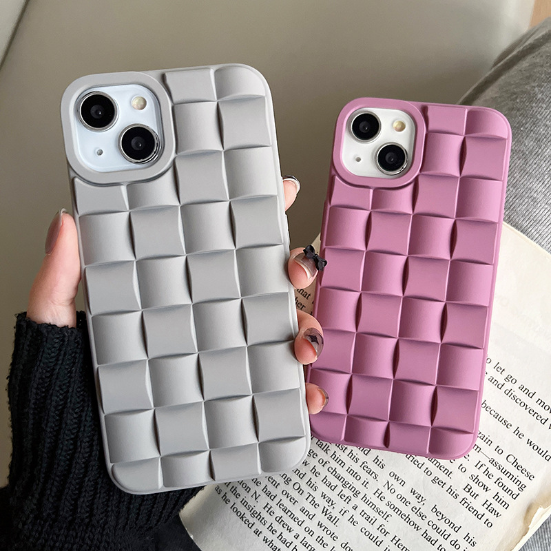 iphone13promax Phone case tpu Three-Dimensional Magic Cube Woven Pattern 14 Suitable for Apple 15 Personality shell