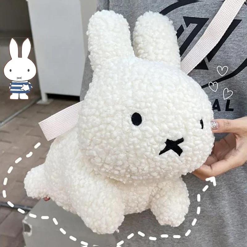 New Pattern Miffy Anime Fashion Shoulder Bag Kawaii Originality Versatile Senior Plush Necessary Cartoon Lovely Messenger Bag. 