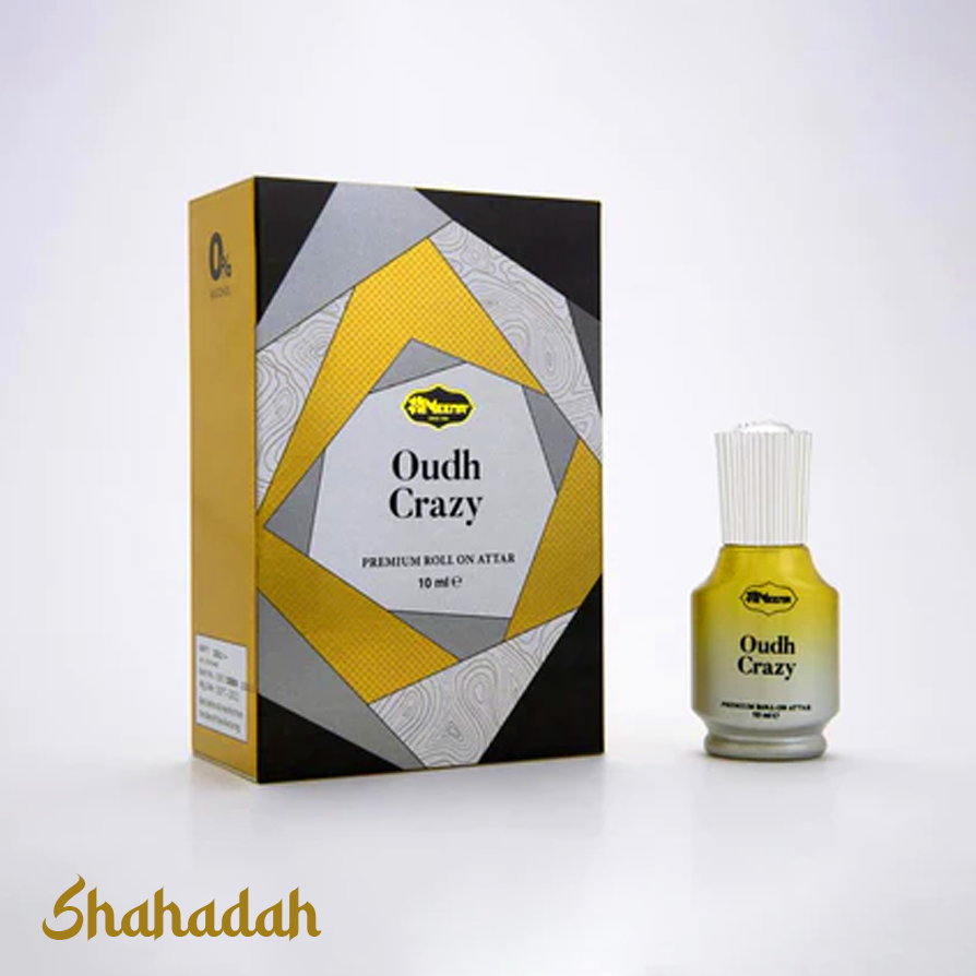Meena Fragrances Oudh Crazy Attar - 10ml Roll On - Eco Series
