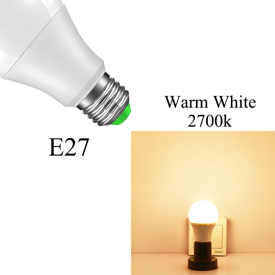Led Sensor Lamp 220V 110V Dusk to Dawn Light Bulb E27 B22 IP44 Auto ON/OFF with Sensor Smart Light Bulb 10W 15W Day Night Light. 