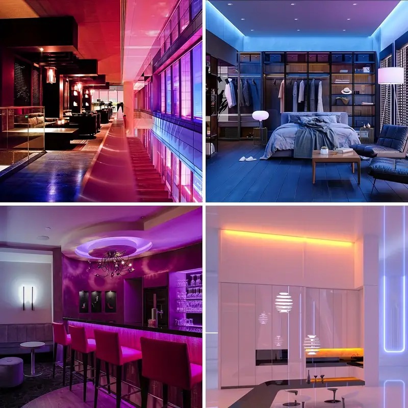 High quality 4 Meter/13.12 feet LED Light Strip RGB 5050 Color Changing LED Light Flexible Light Strip with 24keys Remote/Bluetooth App Control for Home Decor,Room Decor,Party Decoration TV Lighting Bedroom lighting Wall Lighting. 