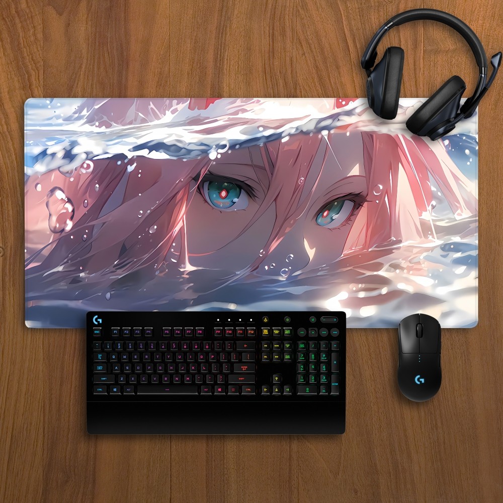 Zero Two Darling in the FranXX Mousepad Non-slip Lockedge Office Student Gaming Thickened Large Writing Pad Cushion. 