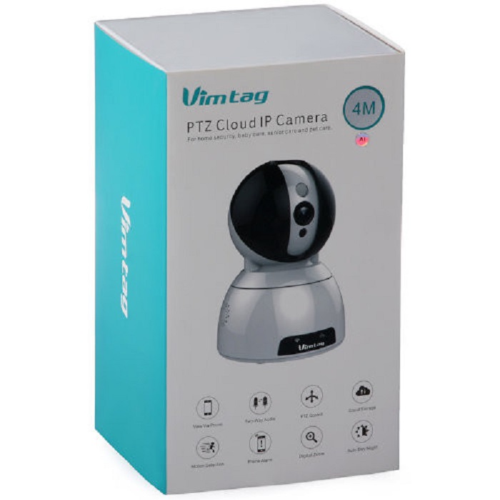Vimtag CP3 PTZ Smart Cloud IP Indoor Security WiFi Camera. 
